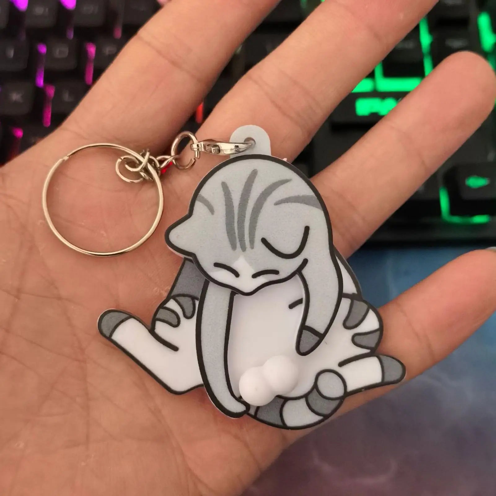 Mischief Cat Keychain